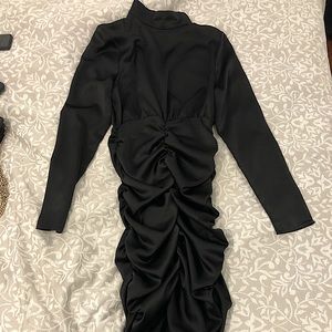 Nasty Gal Black midi dress
